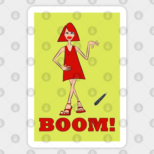 Boom! Mic Drop Magnet by Turnersartandcrafts